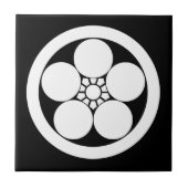 Pflaumenblüte im Umebachi-Stil Fliese (Vorderseite)