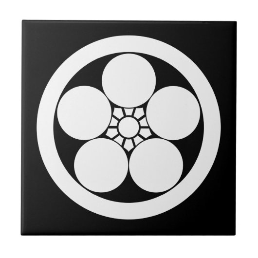 Pflaumenblüte im Umebachi-Stil Fliese (Vorderseite)