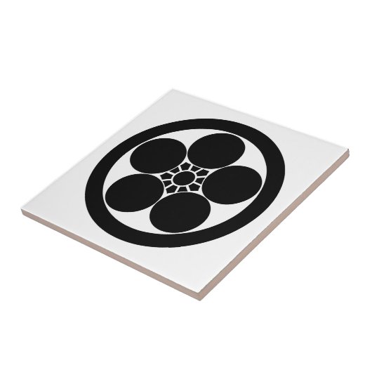 Pflaumenblüte im Umebachi-Stil Fliese (Seite)