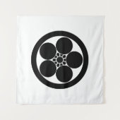 Pflaumenblüte im Umebachi-Stil in einem Kreis Wandteppich (Vorderseite (Horizontal))