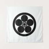 Pflaumenblüte im Umebachi-Stil in einem Kreis Wandteppich (Vorderseite)