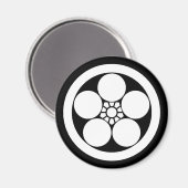 Pflaumenblüte im Umebachi-Stil Magnet (Vorderseite/Rückseite)