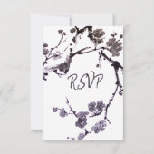 Pflaumenblüte sumie RSVP karte (Rückseite)