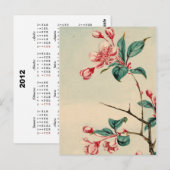 Pflaumenblüten 2012 Kalender Postkarte (Vorne/Hinten)