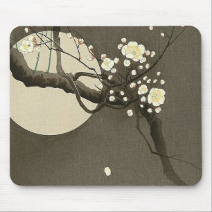 Pflaumenblüten bei Nacht von Ohara Koson Vintage Mousepad