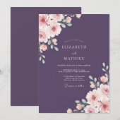 Pflaumenblüten-Bogen-Hochzeit Einladung (Vorne/Hinten)