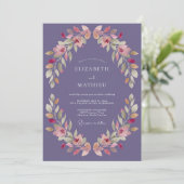 Pflaumenblüten-Hochzeit Einladung (Stehend Vorderseite)