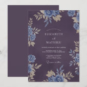 Pflaumenblüten-Hochzeit Einladung (Vorne/Hinten)