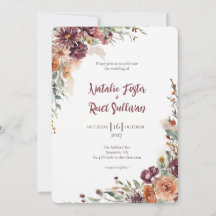 Pflaumenblüten-Hochzeitseinladung