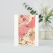 Pflaumenblüten lange Postkarte (Stehend Vorderseite)