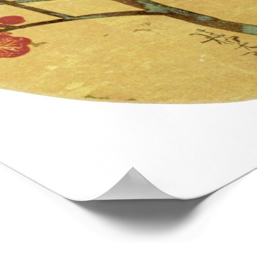 Pflaumenblüten, Ogata Korin, japanische Kunstkunst Poster (Ecke)