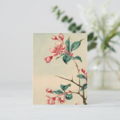 Pflaumenblüten Postkarte (Stehend Vorderseite)