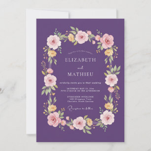 Pflaumenblüten Romantische Blumige Hochzeit Einladung