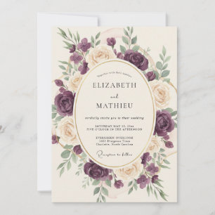 Pflaumenblüten Romantische Hochzeit Einladung