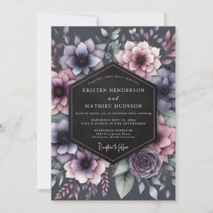 Pflaumenblüten-Romanze-Hochzeit Einladung