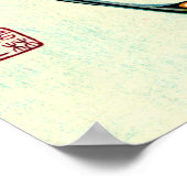 Pflaumenblüten und Langschwanz-Magpie 1844 Poster (Ecke)