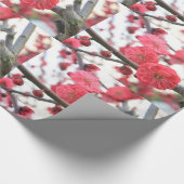 Pflaumenblütenfeder pink Blume 2 Packpapier (Ecke)