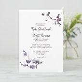 Pflaumenblütenhochzeit Einladung (Stehend Vorderseite)