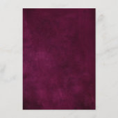 Pflaumenblütenpink-Lila Blütenhochzeit Begleitkarte (Rückseite)