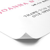 Pflaumenblütenpink-Lila Blütenhochzeit Poster (Ecke)