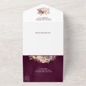 Pflaumenblütenpink-Lila Hochzeit All In One Einladung (Außenbereich)