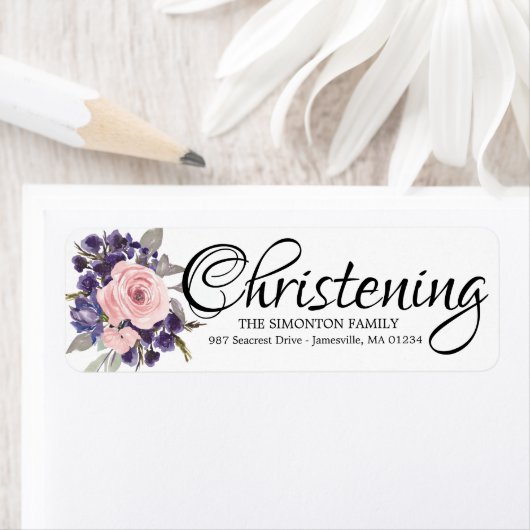 Pflaumenblütenrosa Rücksendeadressen-Aufkleber (Insitu)