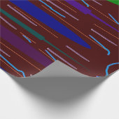 Pflaumenbraun mit Mustern Geschenkpapier (Ecke)