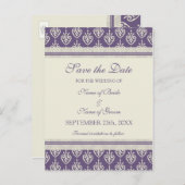 Pflaumencreme Save the Date Hochzeitskarten Ankündigungspostkarte (Vorne/Hinten)