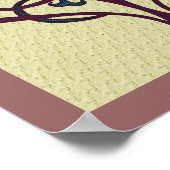 Pflaumendesign und Blumendesign Poster (Ecke)