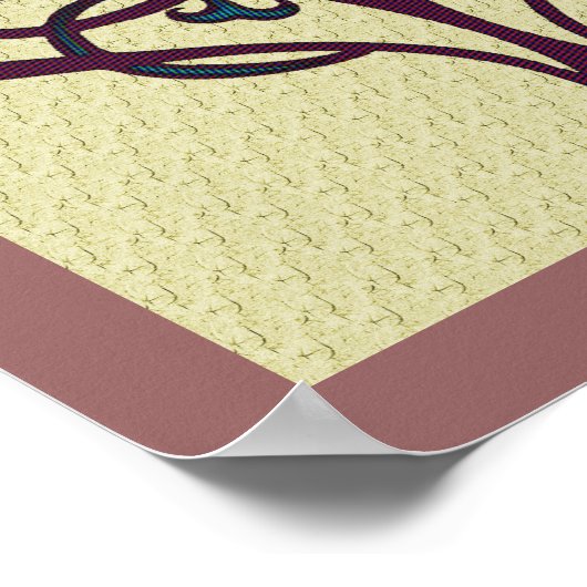 Pflaumendesign und Blumendesign Poster (Ecke)