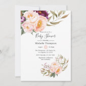 Pflaumendusche und Blütenspülung Einladung (Vorderseite)