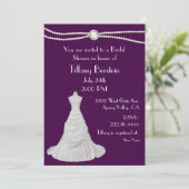 Pflaumendusche und Perldusche Einladung (Stehend Vorderseite)