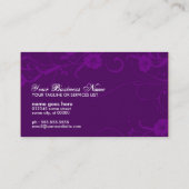 Pflaumeneleganz Visitenkarte (Rückseite)