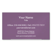 Pflaumenfarbe Magnetische Visitenkarte (Vorderseite)