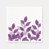 Pflaumenfarbene Blätter Serviette (Vorderseite)
