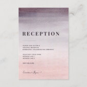 Pflaumenfarbene Hochzeitsempfehlung Begleitkarte (Vorderseite)
