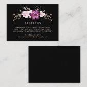 Pflaumenfarbene Hochzeitsempfehlung Lila Begleitkarte (Vorne/Hinten)