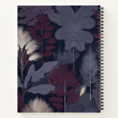 Pflaumenfeige und Pampasgras Botanisches Notizbuch (Rückseite)