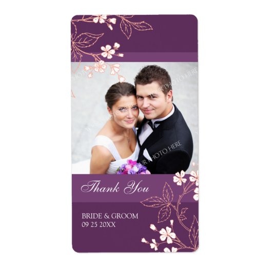 Pflaumenfloral-Foto Hochzeitstempel (Vorne)