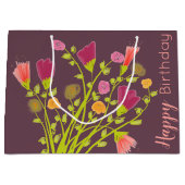 Pflaumenfreuden Geburtstagsgeschenktasche mit Blum Große Geschenktüte (Vorderseite)