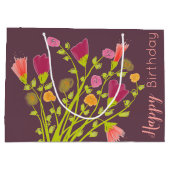 Pflaumenfreuden Geburtstagsgeschenktasche mit Blum Große Geschenktüte (Rückseite)