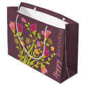 Pflaumenfreuden Geburtstagsgeschenktasche mit Blum Große Geschenktüte (Rückseite Schrägansicht)