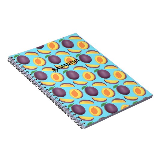 Pflaumenfrucht Notizblock (Rechte Seite)