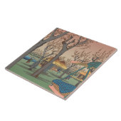 Pflaumengarten von Hiroshige Fliese (Seite)