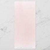 Pflaumengewächse Hochzeit mit blühendem Rosa Menükarte (Rückseite)