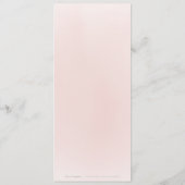 Pflaumengewächse Hochzeit mit blühendem Rosa Menükarte (Rückseite)