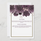 Pflaumengold Rosa Aquarell Brautparty Chic Einladung (Rückseite)