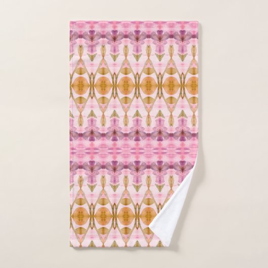 Pflaumengoldpink und Olivgrün Badhandtuch Set (Handtuch)