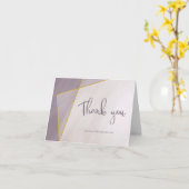 Pflaumengoldrahmen moderne Hochzeit danke Karte (Gelbe Blume)