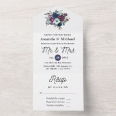 Pflaumenhochzeit All In One Einladung (Innen Boden)